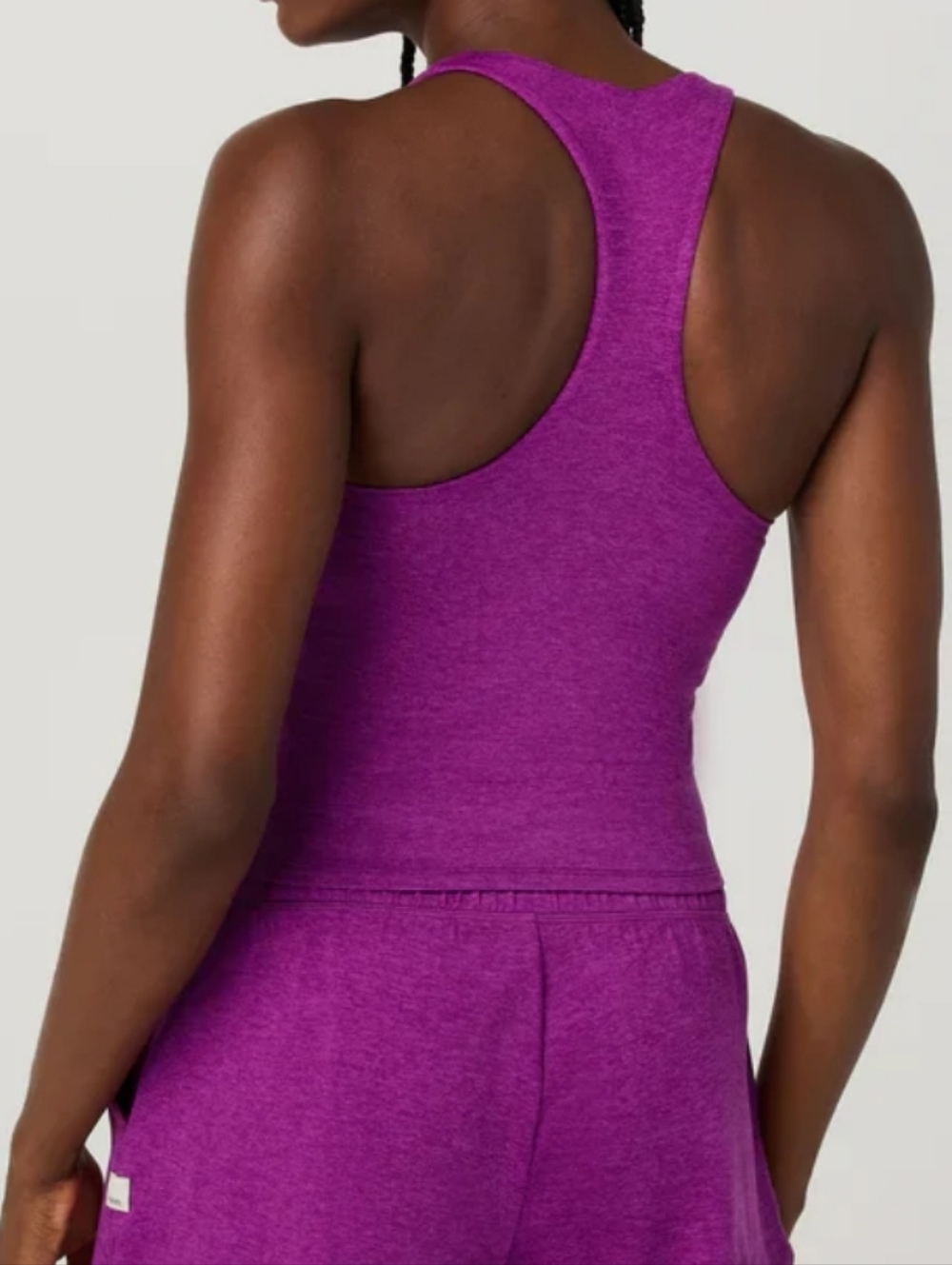 Vuori Halo Performance Crop Top Tank 2.0 Magenta Heather NWT Racerback PRICEFIRM - Picture 11 of 11